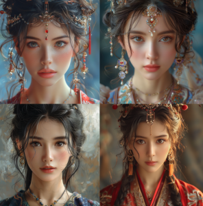 Chinese beauty generated using simple prompt by one of the best AI image generatos-Midjourney