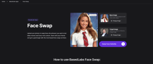 Tools to change face in photo online free: BasedLabs Face Swap's homepage